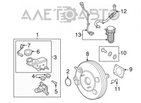 Pompa de vid a sistemului de frânare Hyundai Tucson 16-18 pre-restilizare