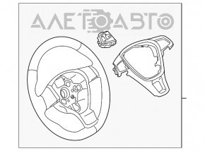 Руль голый VW Passat b8 16-19 USA кожа