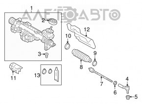 Bară de direcție VW Jetta 11-18 SUA EPS