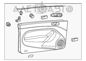 Capacul ușii, cartela frontală dreapta VW Beetle 12-19 negru