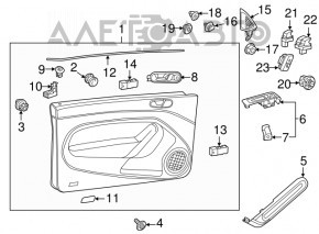 Capacul ușii, cartela frontală dreapta VW Beetle 12-19 negru