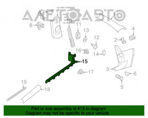 Capac prag interior fata stanga VW Beetle 12-19 negru.