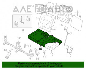 Rândul din spate al scaunelor, al doilea rând VW Beetle 12-19, piele combinată, partea de jos, pentru curățare chimică