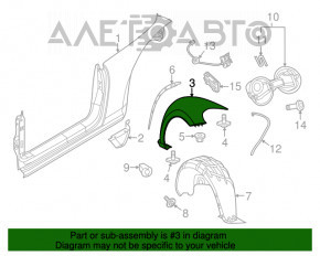 Aripa spate stânga VW Beetle 12-19