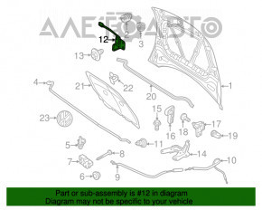 Крючок замка капота VW Beetle 12-19