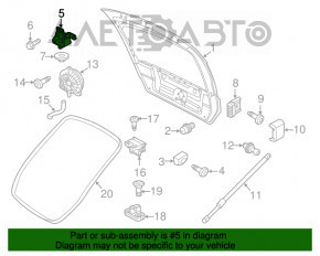 Buclele ușii portbagajului stânga VW Beetle 12-19