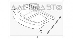 Raftul portbagajului VW Beetle 12-19 negru