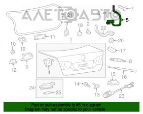 Петля крышки багажника левая VW Jetta 11-18 USA