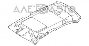 Обшивка потолка VW Jetta 11-18 USA под люк беж