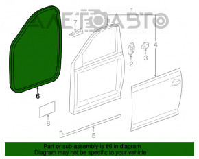 Уплотнитель дверного проема передний левый VW Jetta 11-18 USA