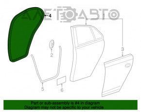 Уплотнитель дверного проема задний правый VW Jetta 11-18 USA