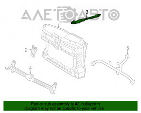 Banda de pe partea dreapta a farului VW Jetta 11-18 USA, nou, original OEM.