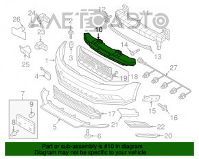 Absorbantul de bara fata VW Jetta 15-18 USA nou original