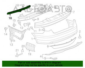 Крепление заднего бампера центр VW Jetta 11-14 USA OEM