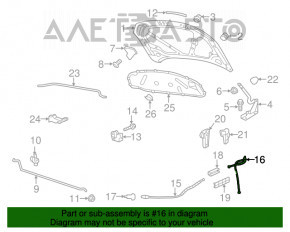 Cablu deschidere capotă VW Jetta 11-18 SUA, partea lungă din spate, nou, original OEM