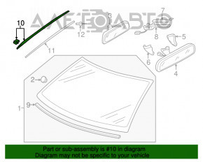 Garnitură parbriz stânga VW Jetta 11-18 SUA nou OEM original