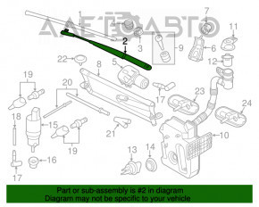 Поводок дворника левый VW Jetta 11-18 USA