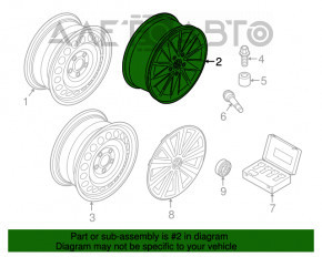 Set de jante R15 4 bucăți VW Golf 15-