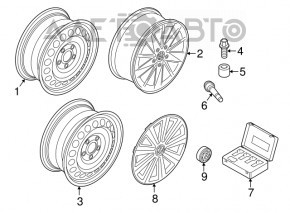 Set de jante R15 4 bucăți VW Golf 15-