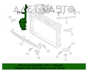 Deflectorul radiatorului stânga VW Golf 15- 1.8T