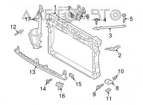 Deflectorul radiatorului stânga VW Golf 15- 1.8T