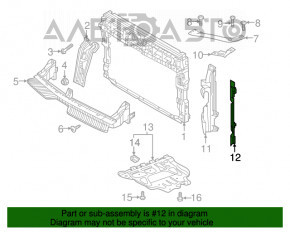 Уплотнитель дефлектора радиатора правый VW Jetta 19- 2.0T OEM