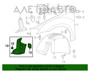 Bara de protecție față stânga față VW Golf 15-17