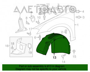 Bara de protecție față stânga spate VW Golf 15-17 nouă originală OEM