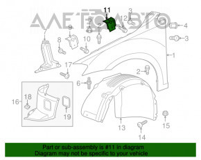 Suport aripi spate stânga VW Golf 15-