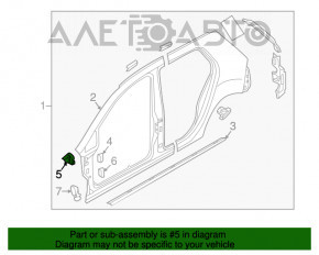 Suport aripi dreapta sus VW Golf 15-