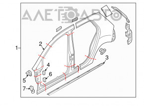 Suport aripi dreapta sus VW Golf 15-