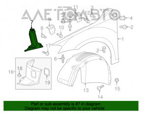 Suport aripi stânga față VW Golf 15- nou OEM original