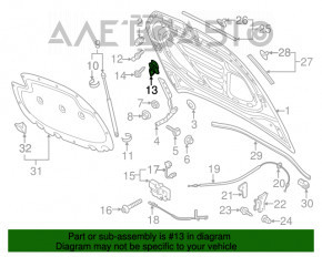 Скоба замка капота VW Golf 15- OEM