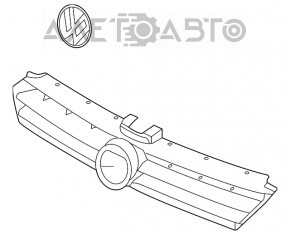 Решетка радиатора grill VW Golf 15-17 новый OEM оригинал