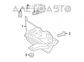 Placă de protecție a pragului spate stânga VW Golf 15- 5d