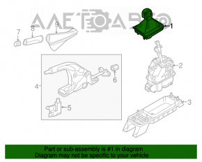 Maneta de schimbare a vitezelor cu capac de schimbare pentru VW Golf 15- piele neagră