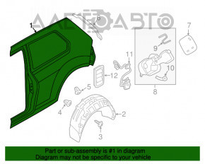 Aripa spate stânga VW Golf 15- 5d