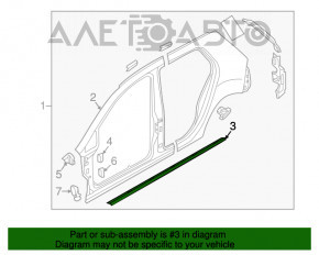 Порог левый VW Golf 15- 5d