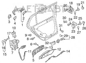 Ограничитель двери задней левой VW Golf 15- 5d