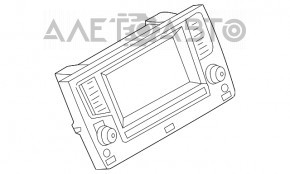 Radio CD VW Tiguan 18 - monitor mic, zgârietură pe monitor