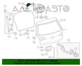 Петля двери багажника левая VW Golf 15-