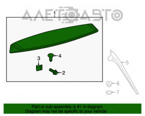 Spoilerul portbagajului VW Golf 15-