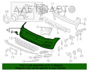 Bara fata goala VW Golf 15-17 cu senzori de parcare