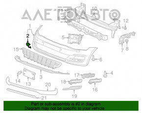 Dop cârlig remorcare bara față VW Golf 15-17 nou original