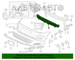 Absorbantul de bara fata VW Golf 15-17