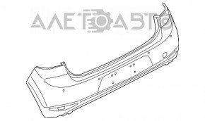 Bara spate goală VW Golf 15-17 fără senzori de parcare