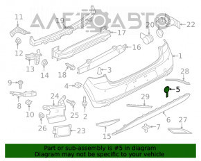 Dop cârlig remorcare bara spate VW Golf 15-17 nou original OEM