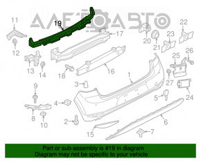 Suportul central pentru bara spate VW Golf 15-17