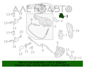 Capacul mânerului exterior al ușii din spate dreapta VW Golf 15- 5d