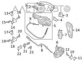 Capacul mânerului exterior al ușii din spate dreapta VW Golf 15- 5d